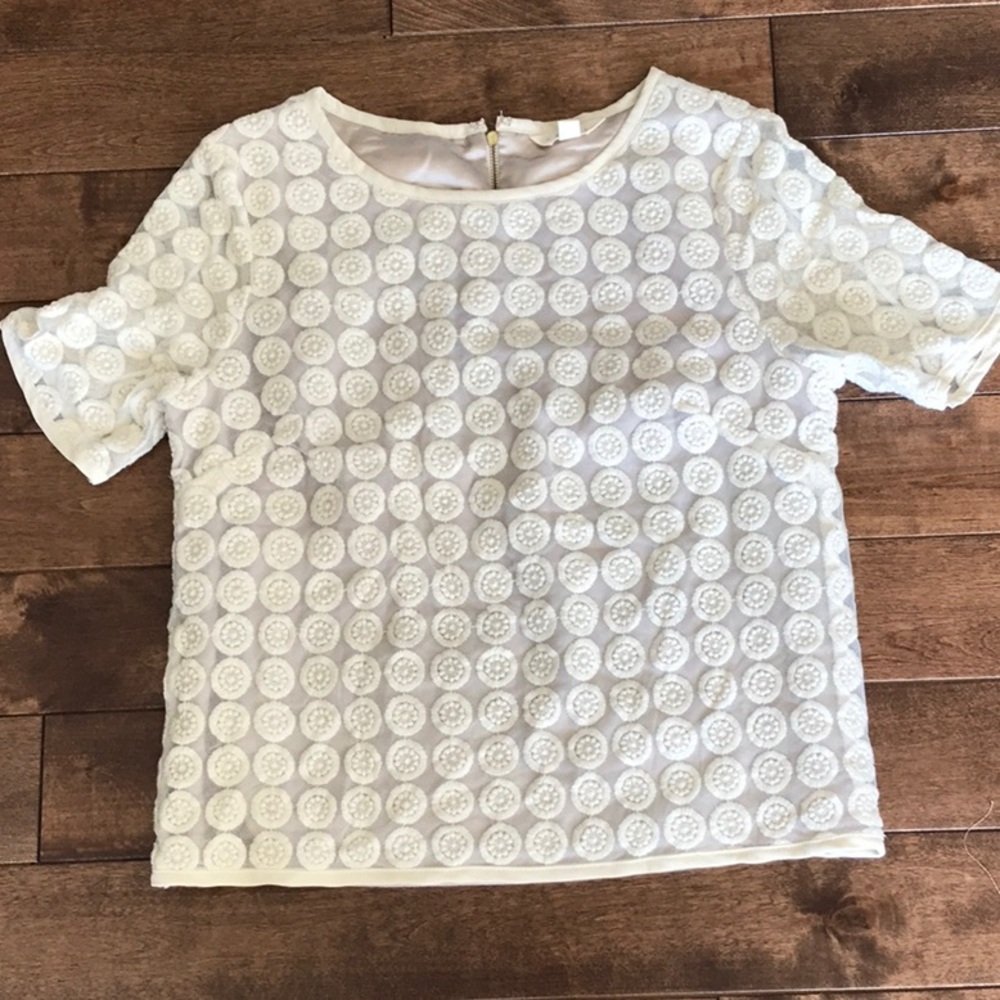 Adiva Embroidery Blouse- Cream- Size S